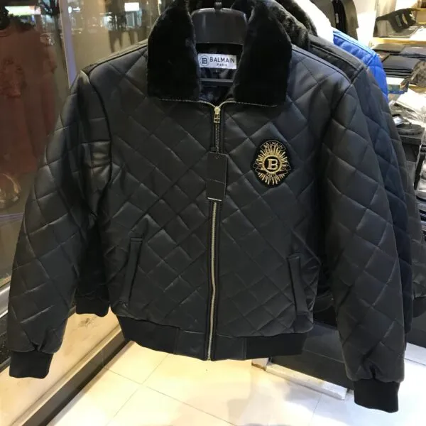 BLMN Faux Leather Quilted Jacket
