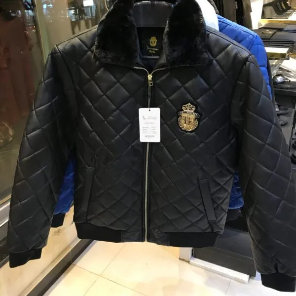 BLNR Faux Leather Quilted Jacket
